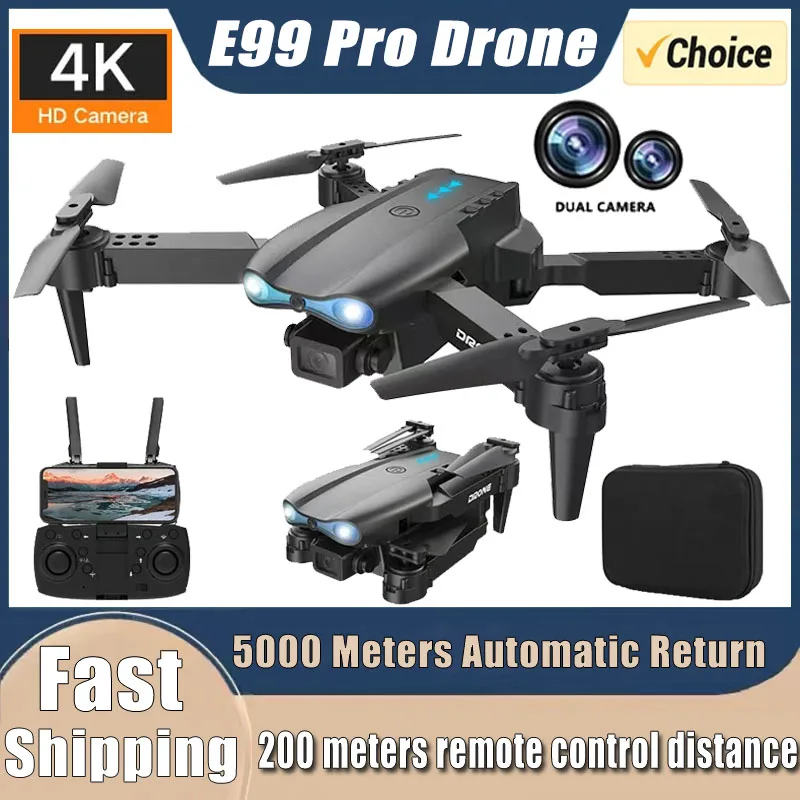 Drone Multispectral - 新型E99Pro RCドローン 4Kプロ仕様 広角デュアルHDカメラ搭載 折りたたみ式RCヘリコプター 5G