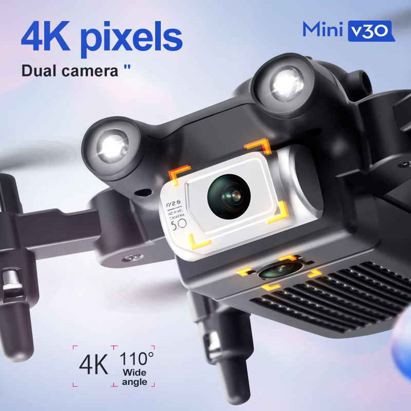 ミニ V30 WiFi FPV ドローン 4K HD デュア - Drone Cinematic のレビューと価格