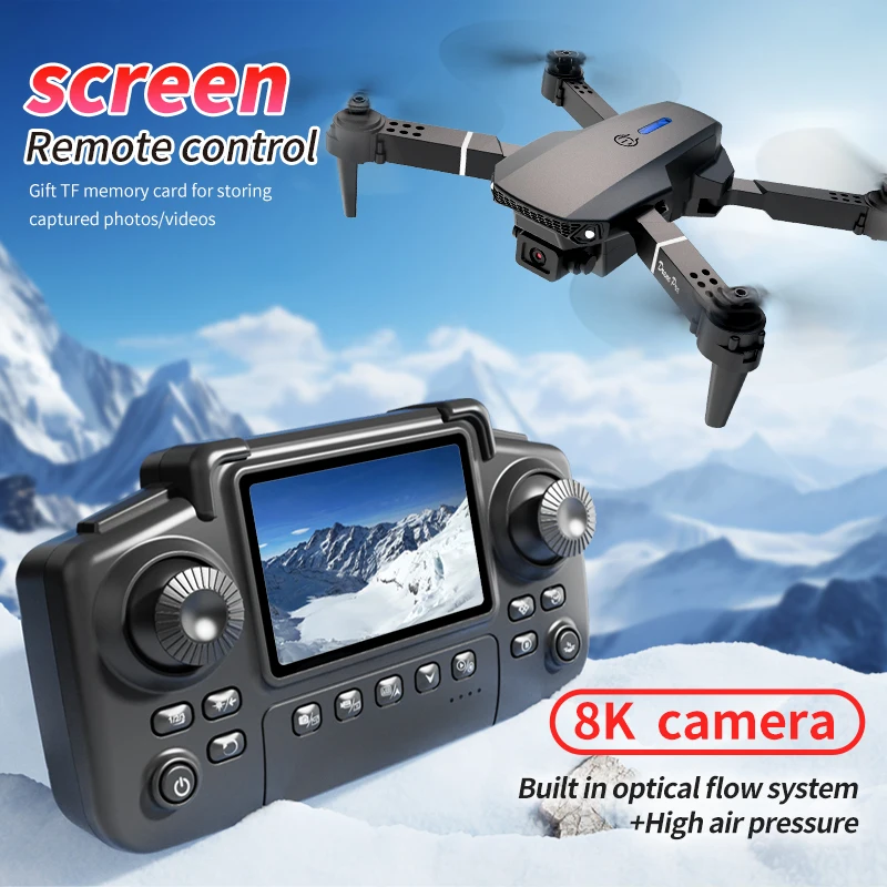 プロフェッショナルE88 PROドローン、スクリーン付き8K - Drone Cinematic のレビューと価格
